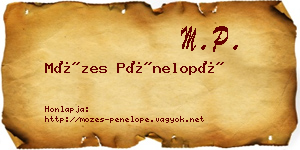 Mózes Pénelopé névjegykártya